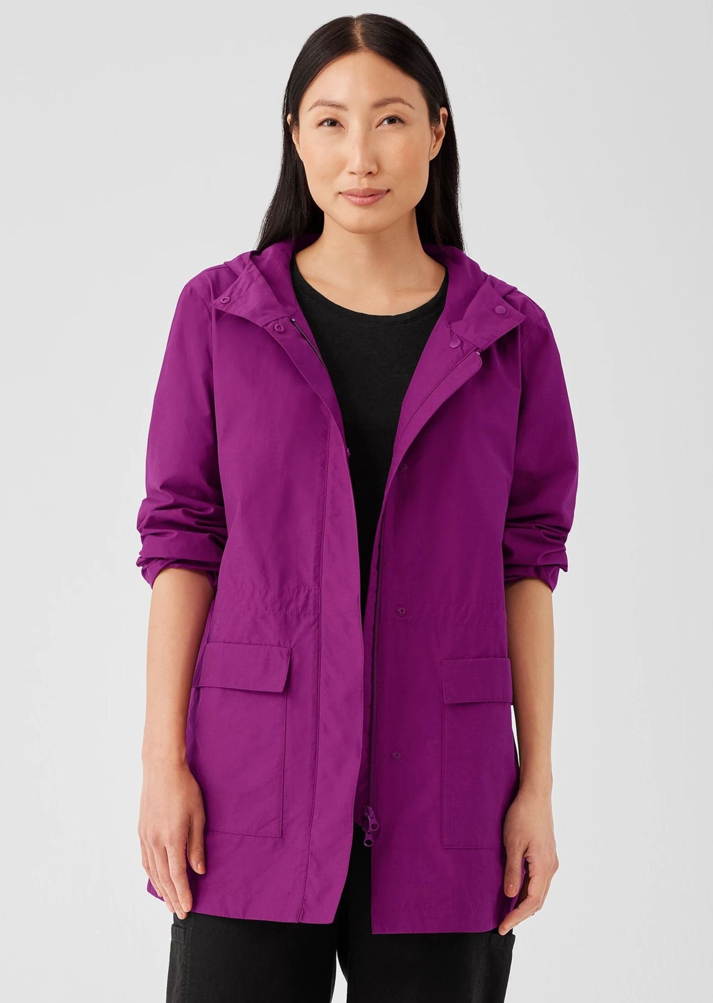 eileen fisher hooded anorak jacket