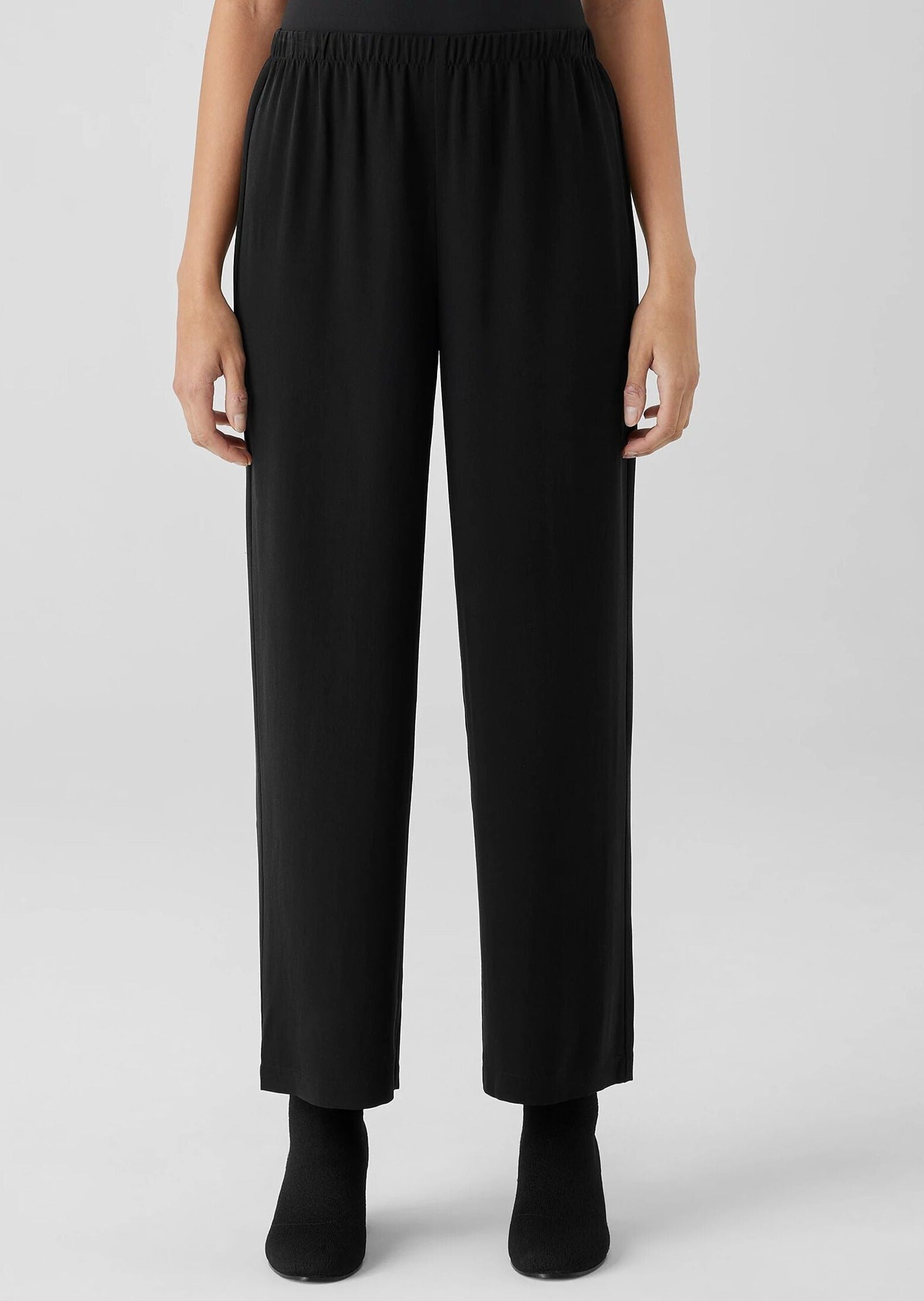 Eileen Fisher Black Silk Joggers 2024 Size M