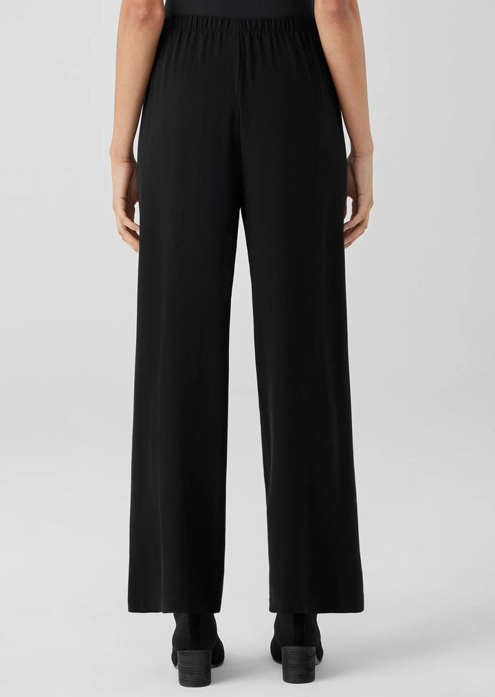 Eileen Fisher - Silk Georgette Crepe Straight Leg Pant