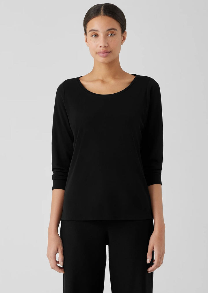 Eileen Fisher - Scoop Neck Long Sleeve Top