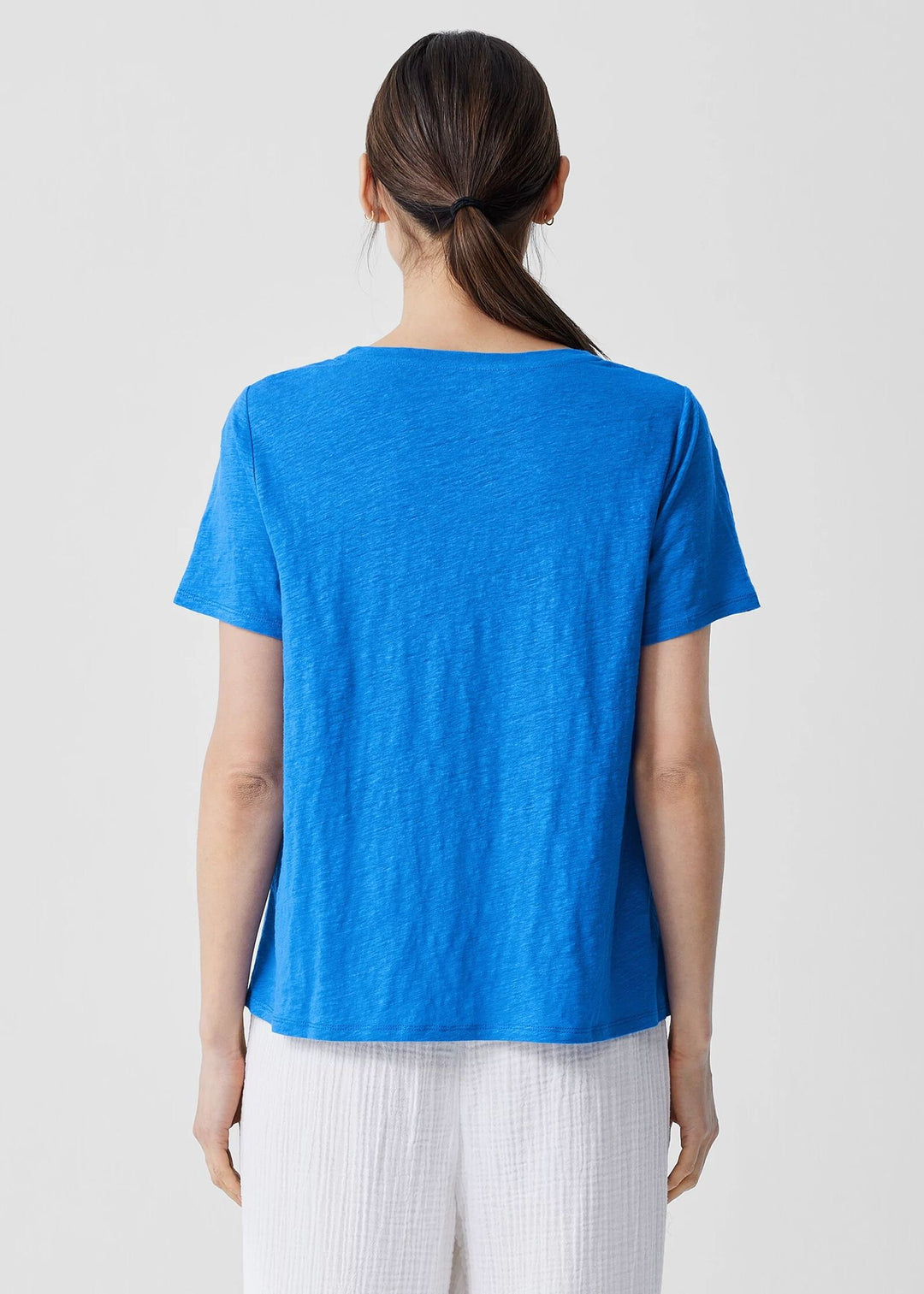 Eileen Fisher - Organic Linen Jersey Crew Neck Tee -SALE