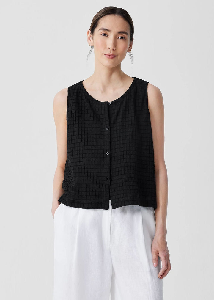 Eileen Fisher - Organic Cotton Voile Box Vest -SALE