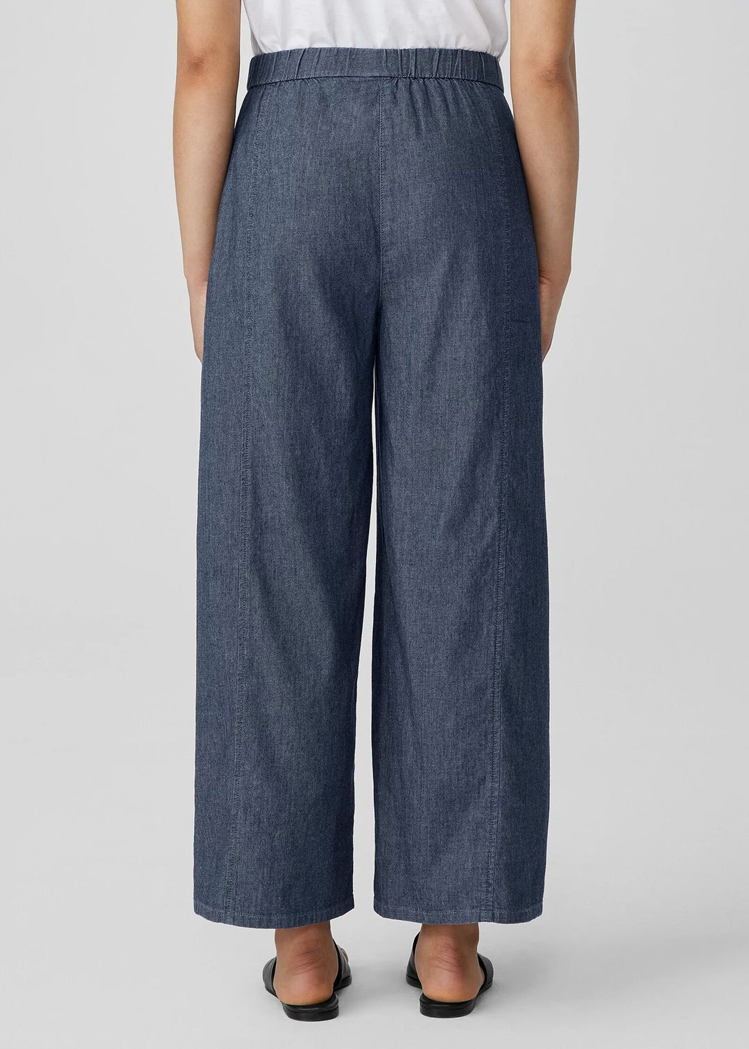 Eileen Fisher - Airy Organic Cotton Twill Wide-Leg Pant -SALE