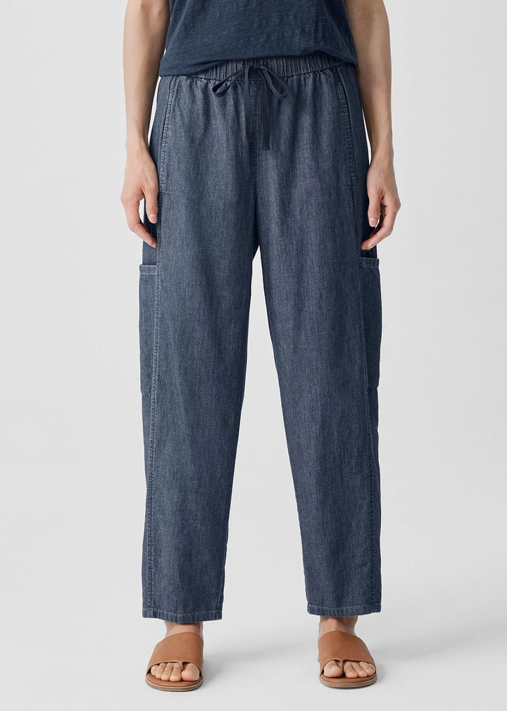 Eileen Fisher - Airy Organic Cotton Twill Cargo Pant -SALE