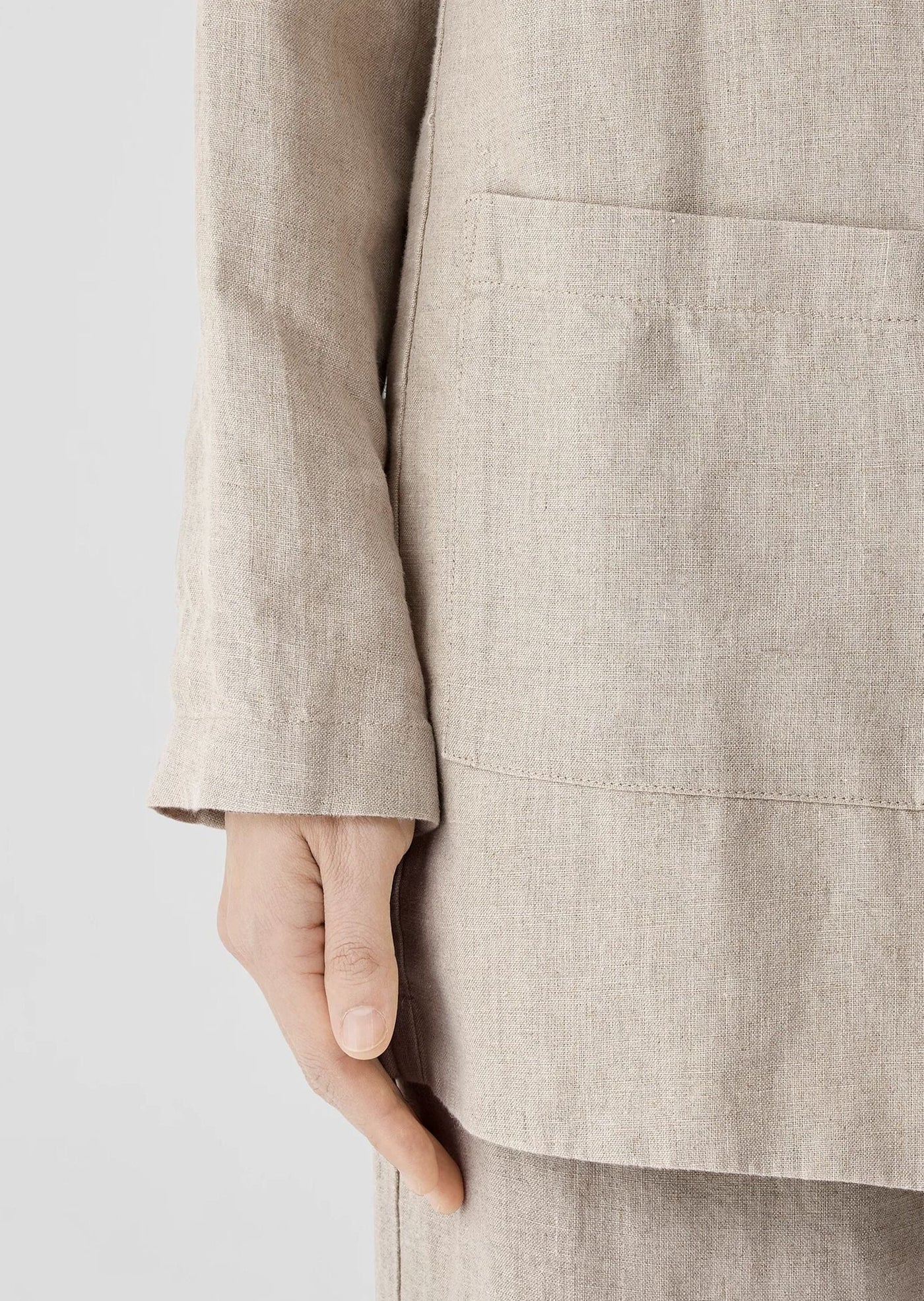 Organic Linen Long Blazer