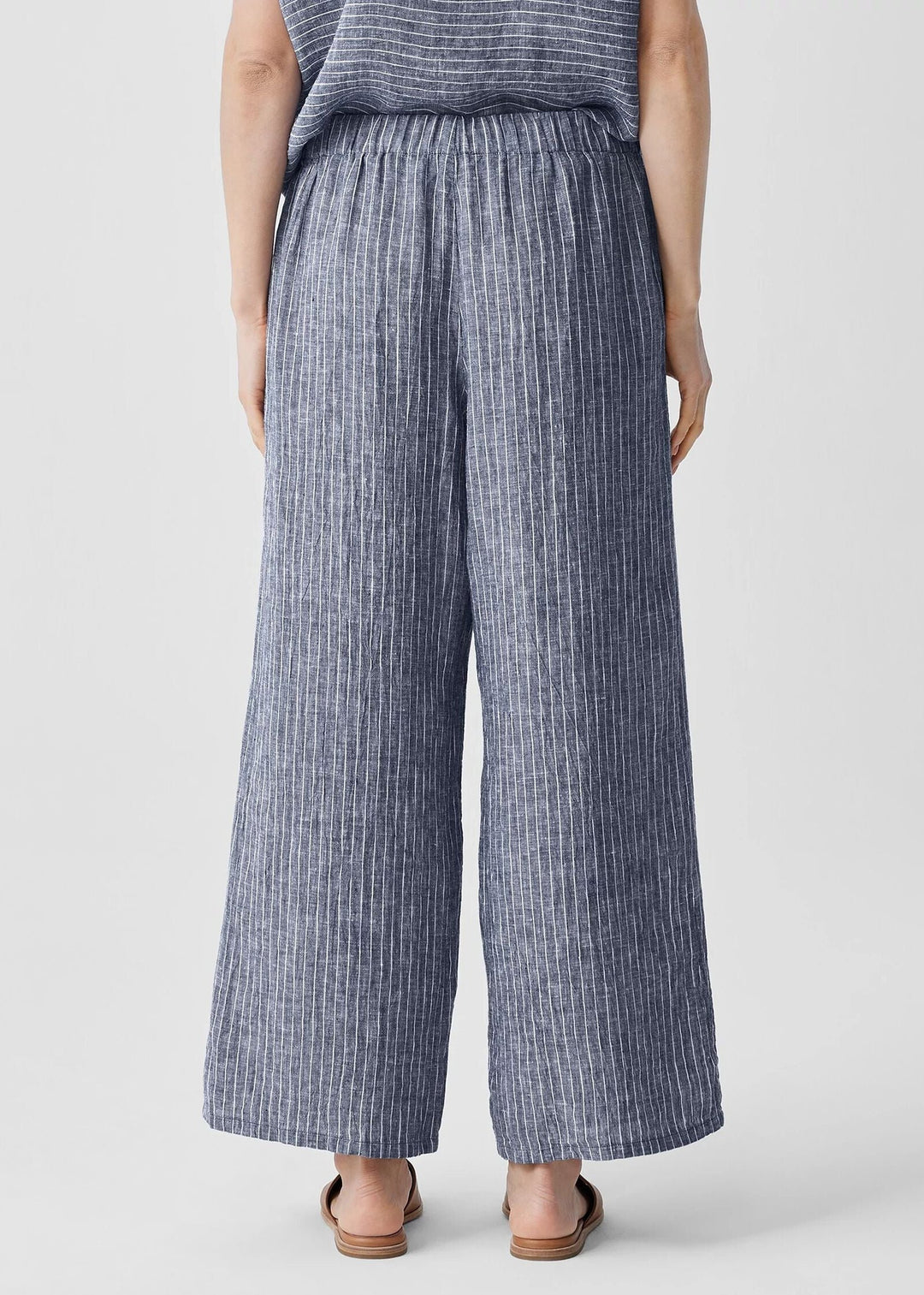 Eileen Fisher - Puckered Organic Linen Wide-Leg Pant -SALE