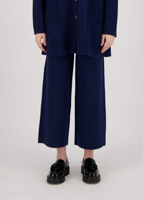 Spanner - Wide Leg Patch Pocket Knit Pant