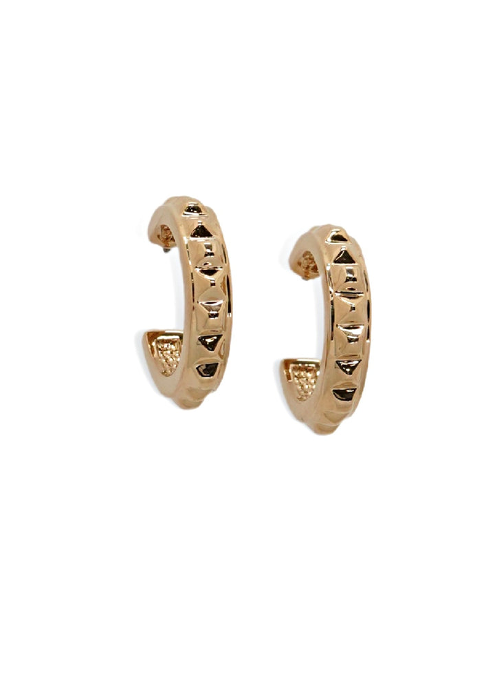 Myka - Rock Stud Hoop Earrings