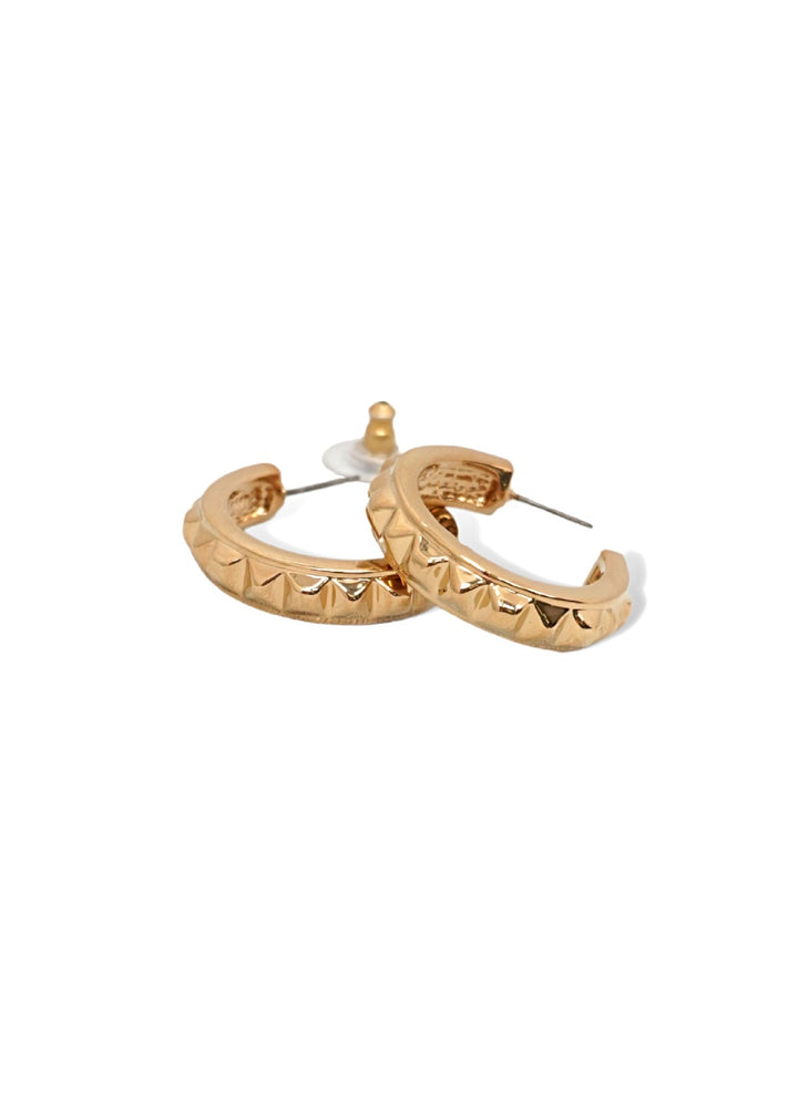 Myka - Rock Stud Hoop Earrings