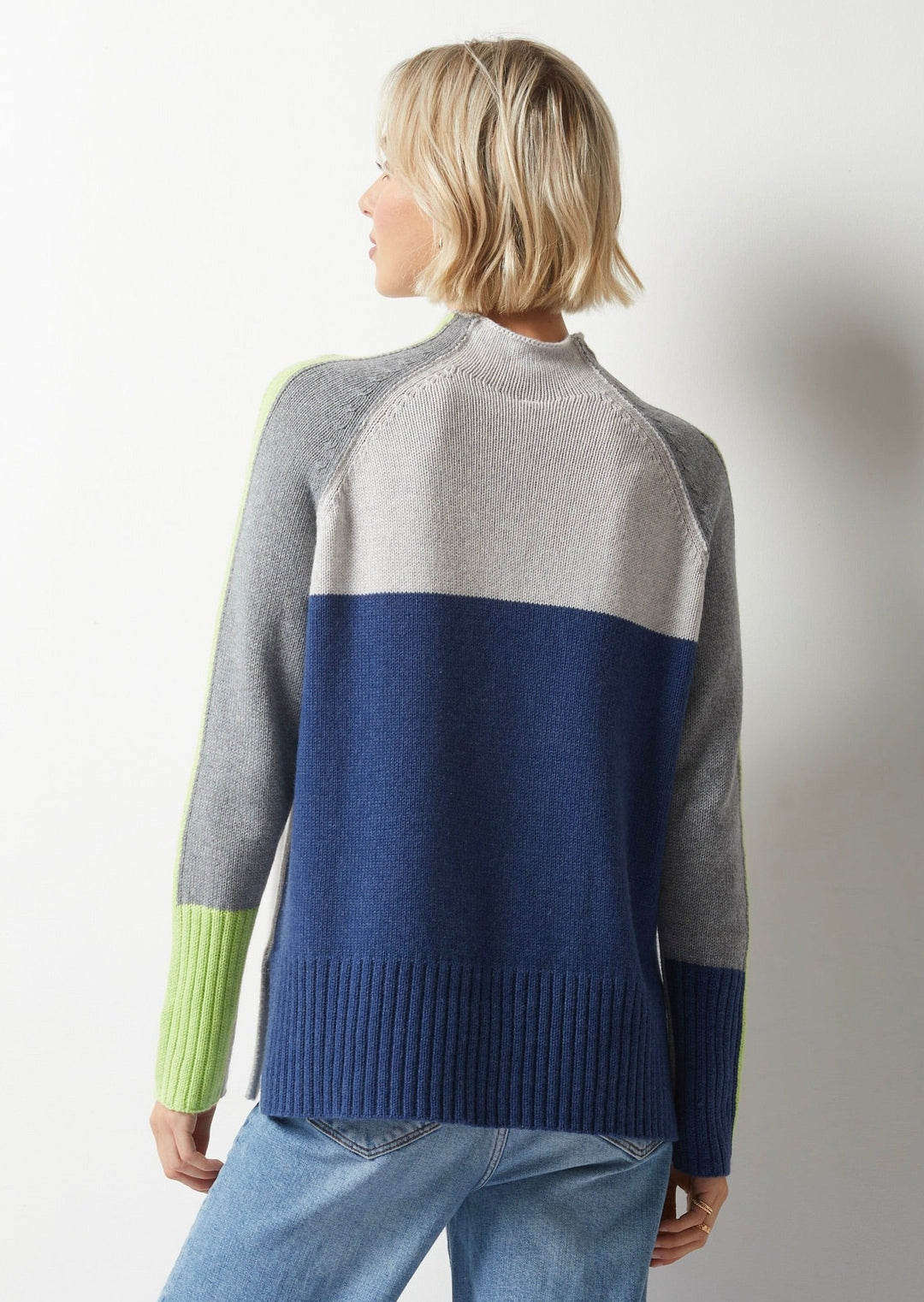 Zaket & Plover - Intarsia Funnel Neck Sweater