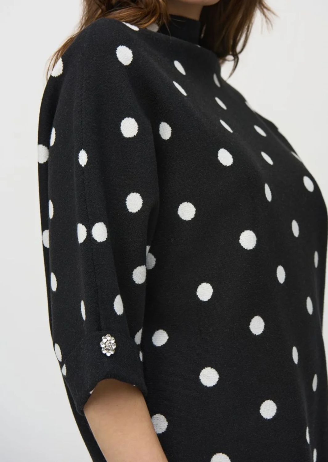 Joseph Ribkoff - Jacquard Sweater Dot Print Top