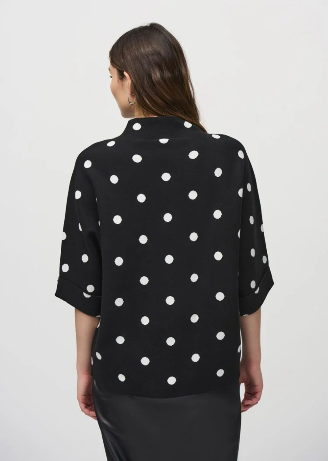 Joseph Ribkoff - Jacquard Sweater Dot Print Top