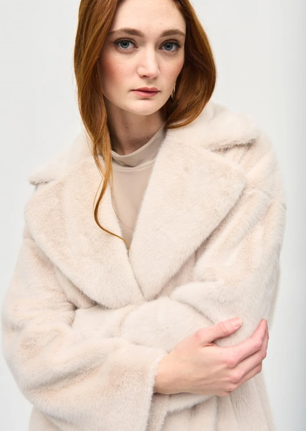 Joseph Ribkoff - Faux Fur Straight Coat