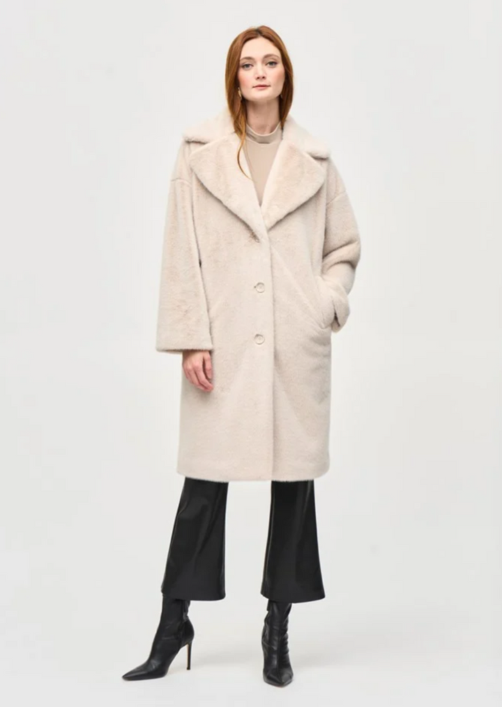 Joseph Ribkoff - Faux Fur Straight Coat