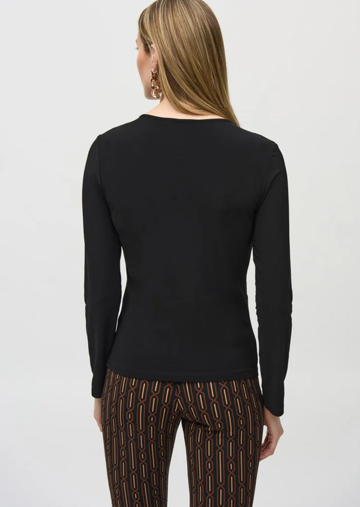 Joseph Ribkoff - Silky Knit and Mesh Fitted Top