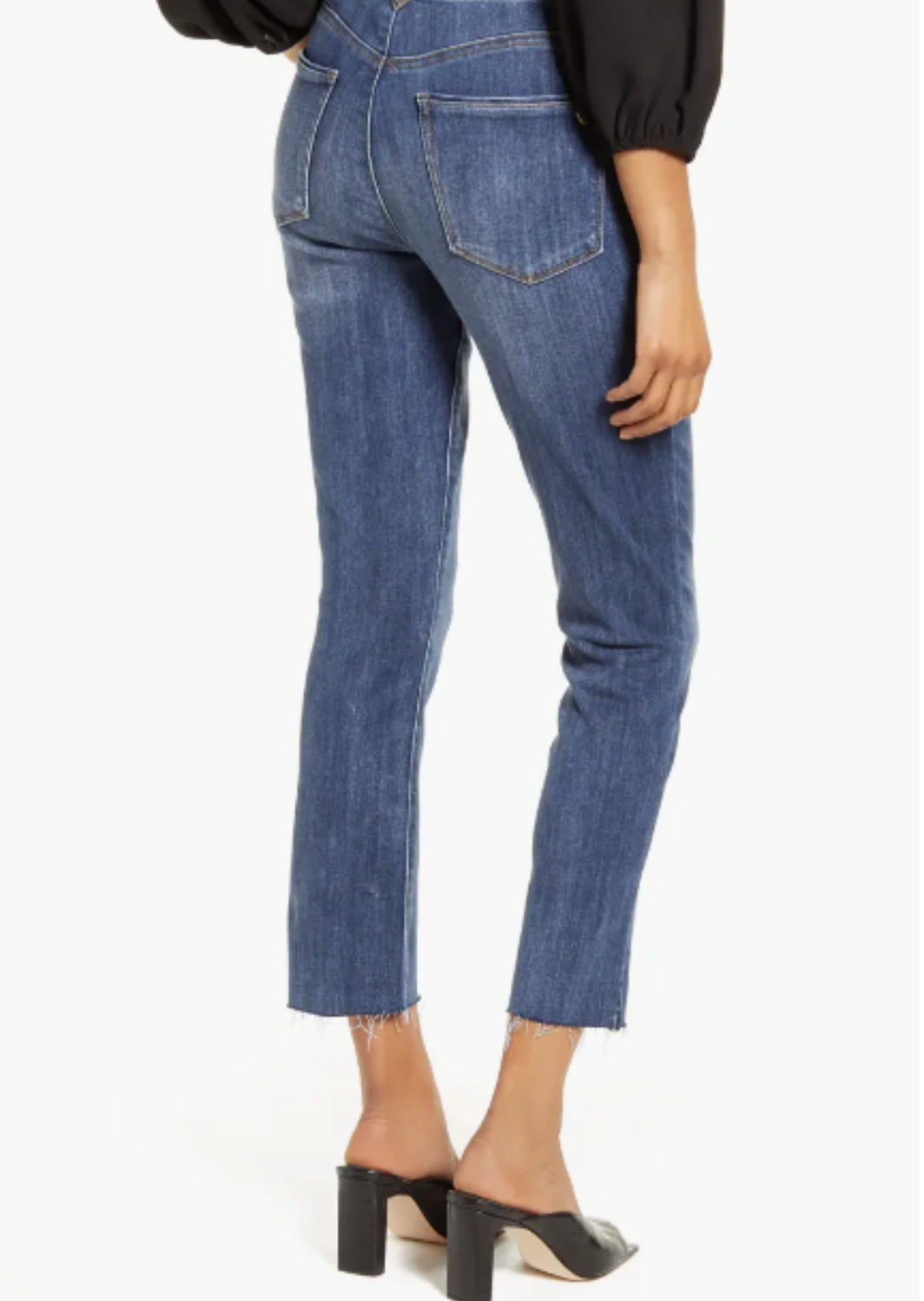 Wit & Wisdom - Logan High Waist Raw Hem Skinny Crop Jeans