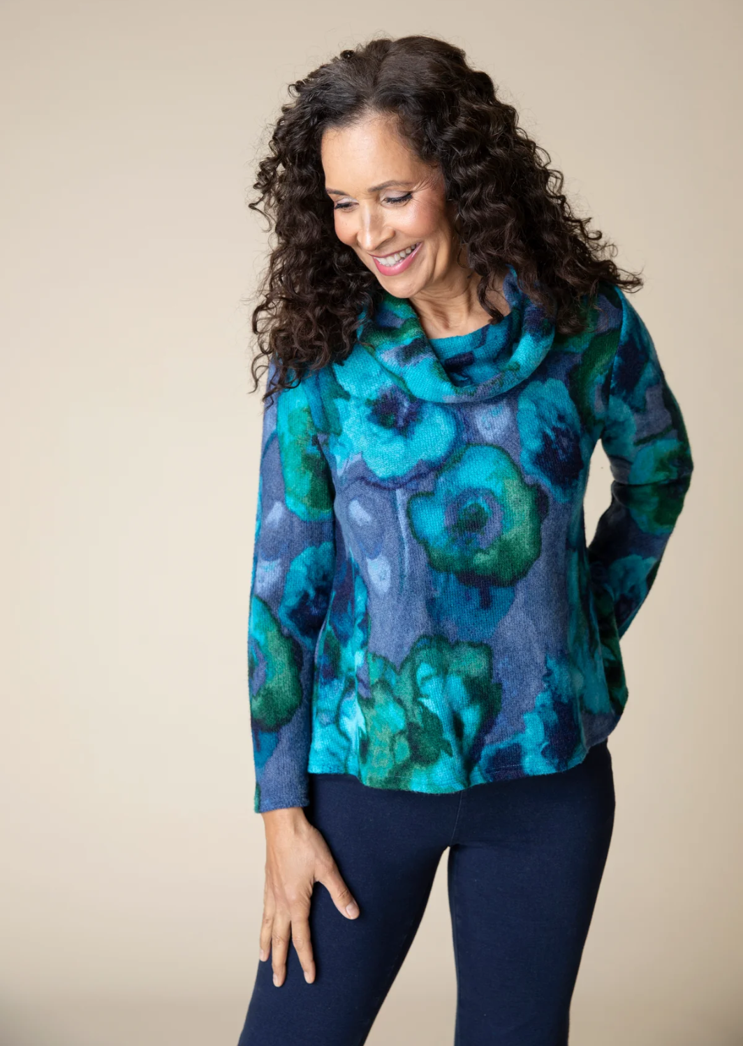 Habitat - Easy Cowl Neck Floral Top