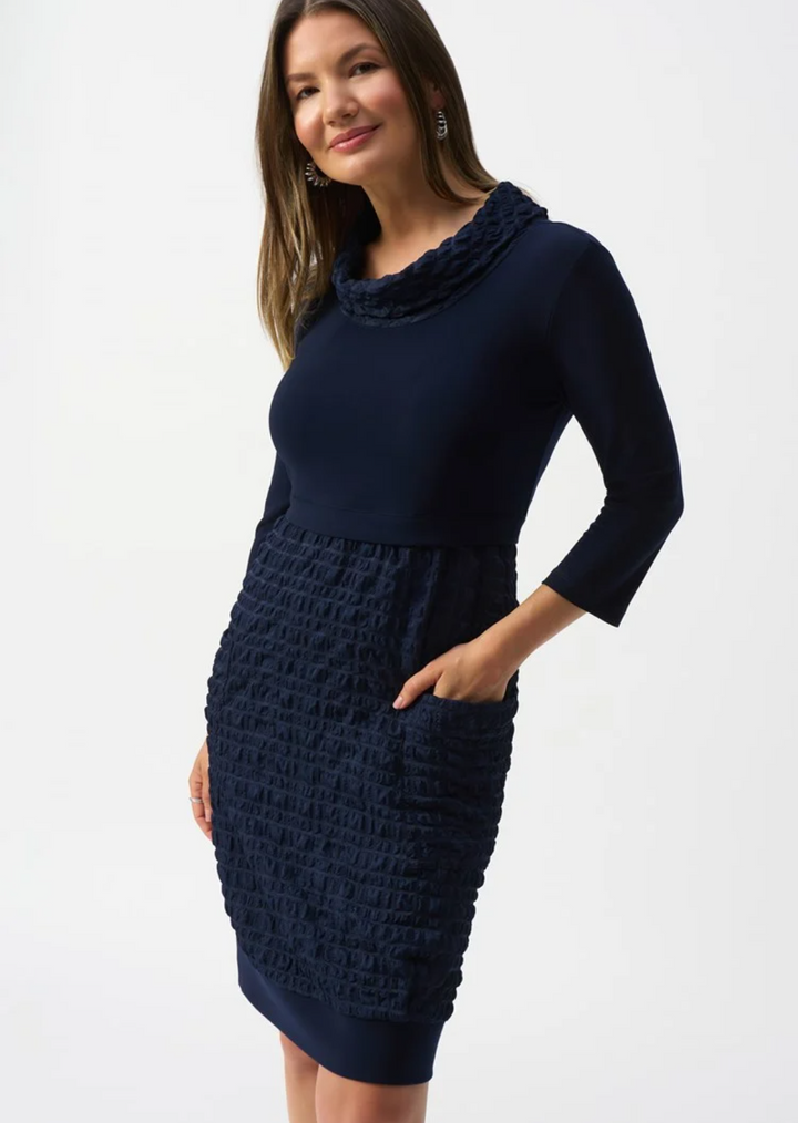 Joseph Ribkoff - Jacquard And Silky Knit Cocoon Dress