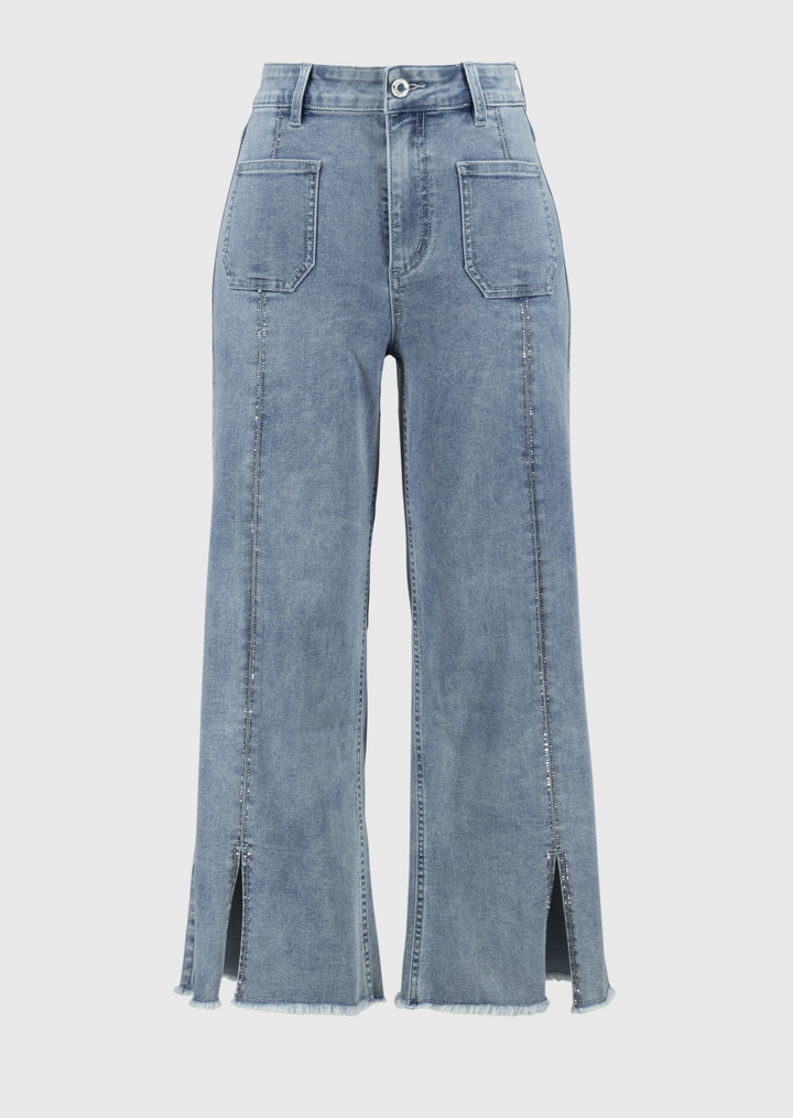 Joseph Ribkoff - Culotte Jeans With Embellished Front Seam