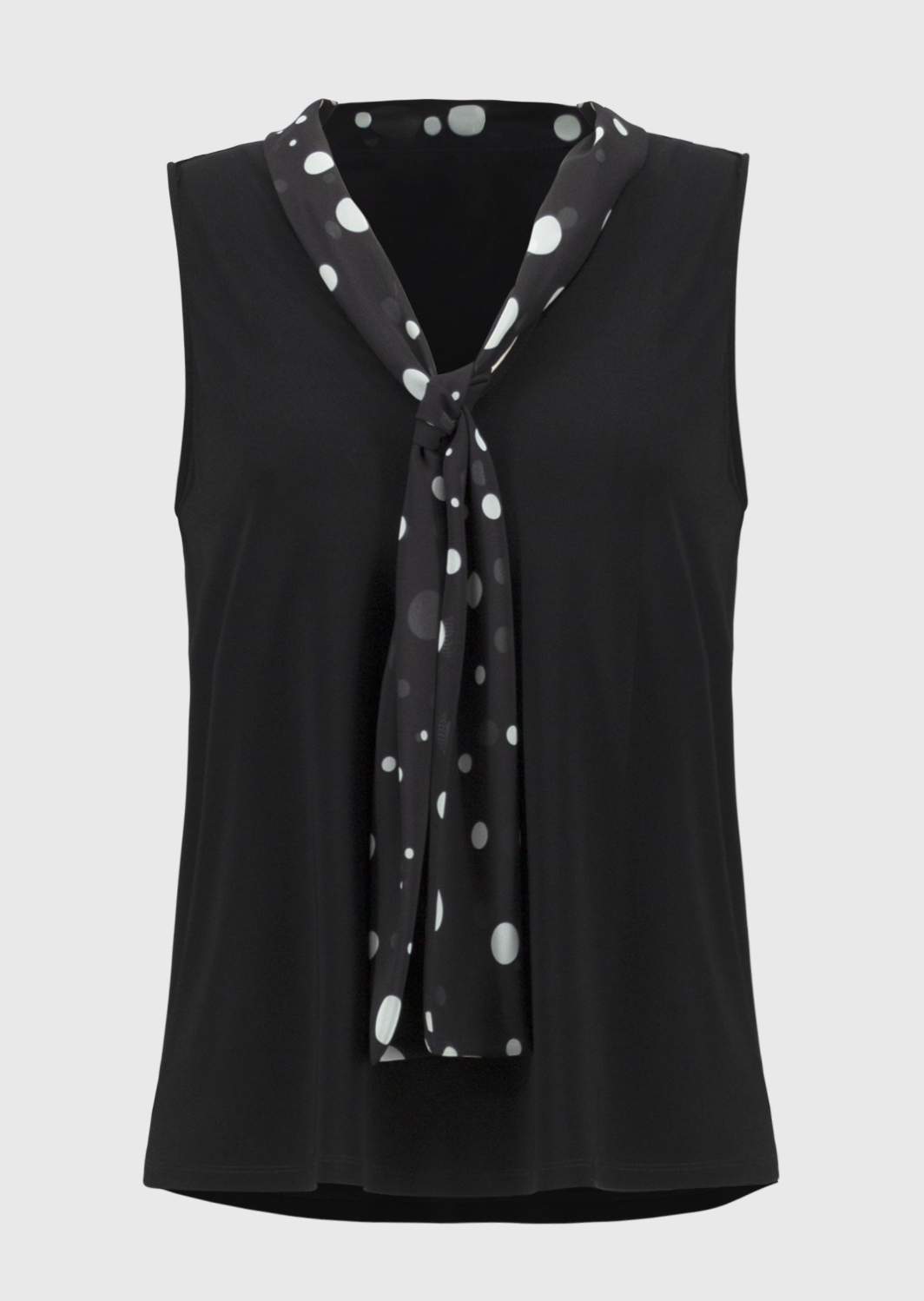 Joseph Ribkoff - Silky Knit Top WIth Dot Tie