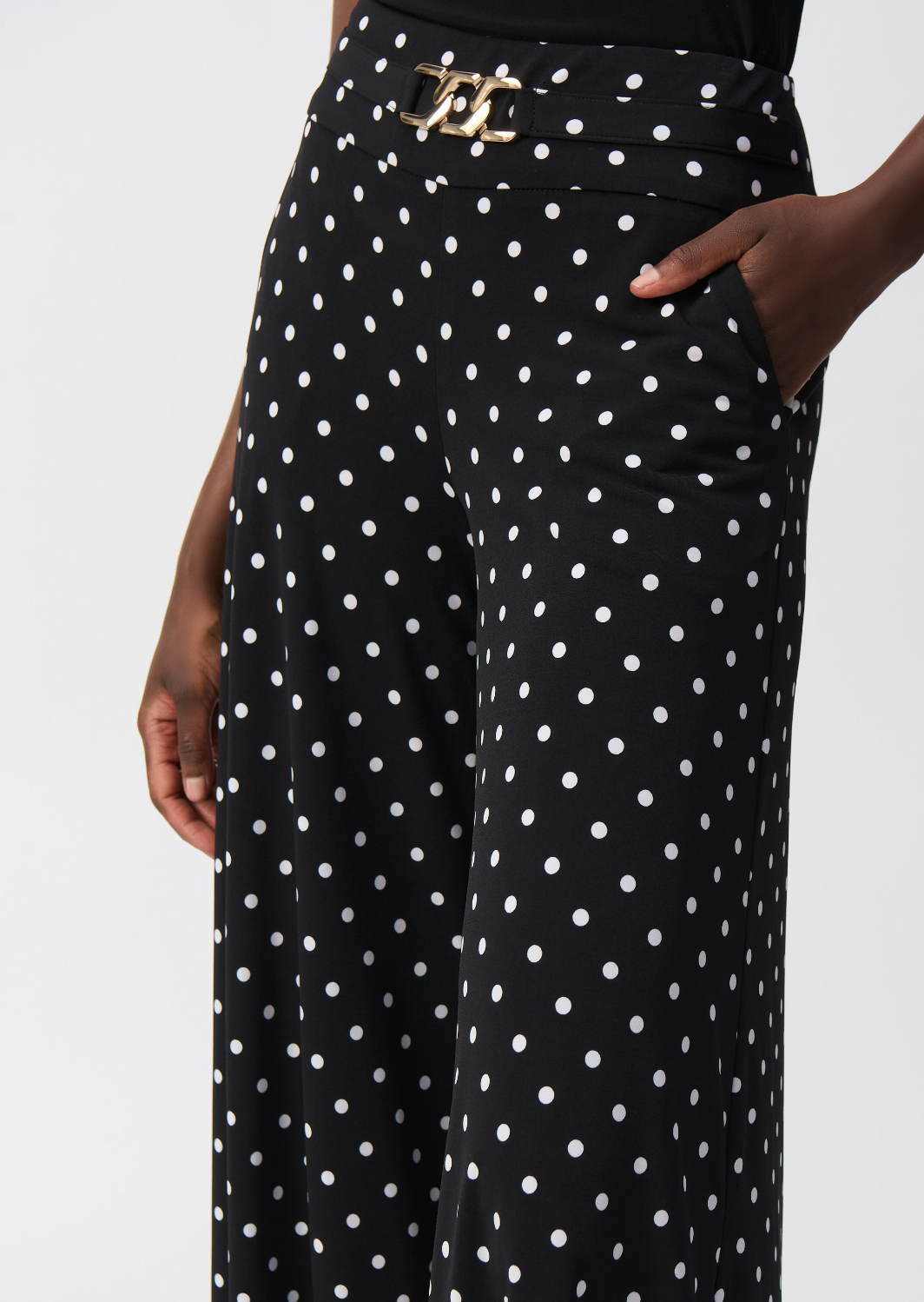 Joseph Ribkoff - Silky Knit Dot Print Pull-On Culotte Pants