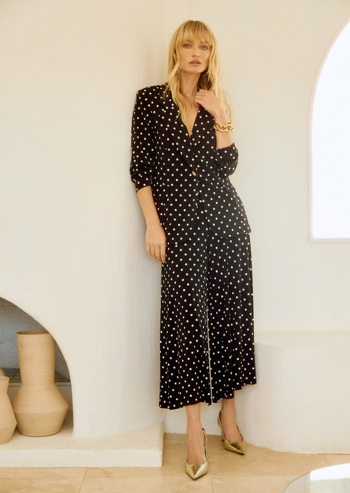 Joseph Ribkoff - Silky Knit Dot Print Pull-On Culotte Pants