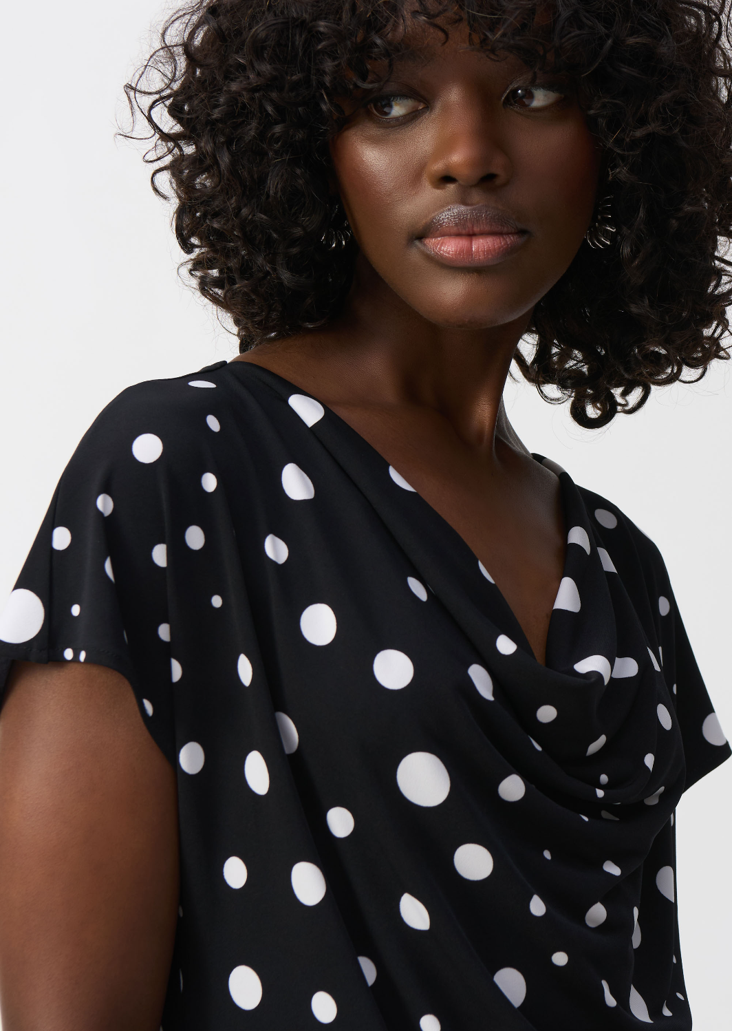 Joseph Ribkoff - Silky Knit Dot Print Short Sleeve Top