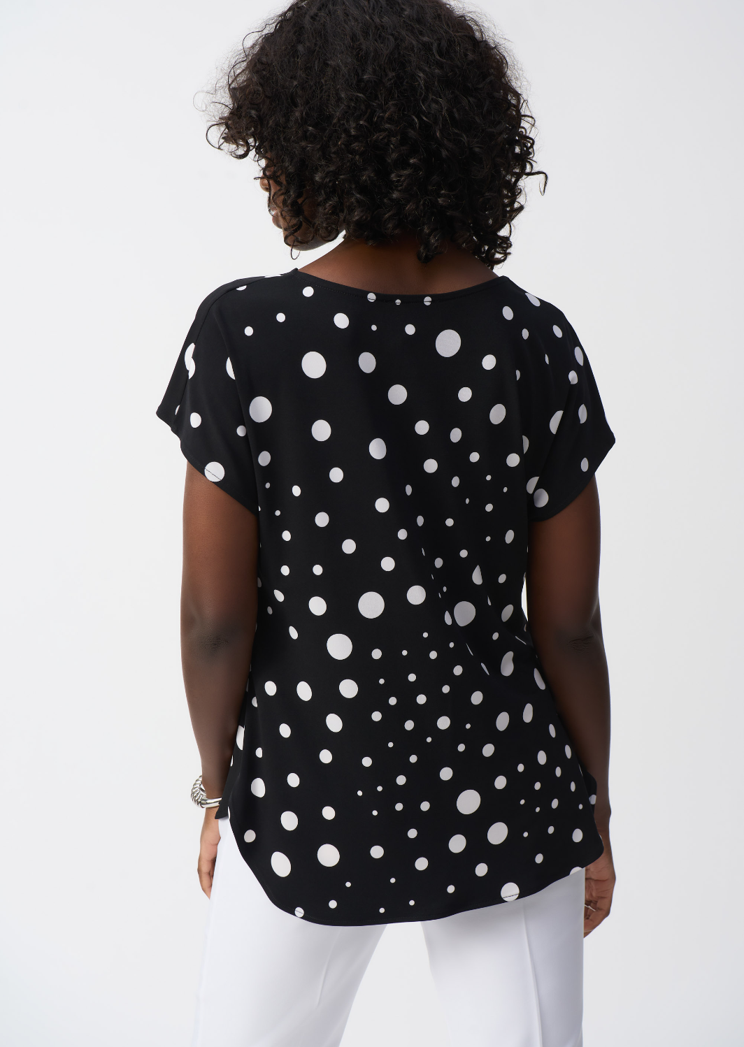 Joseph Ribkoff - Silky Knit Dot Print Short Sleeve Top