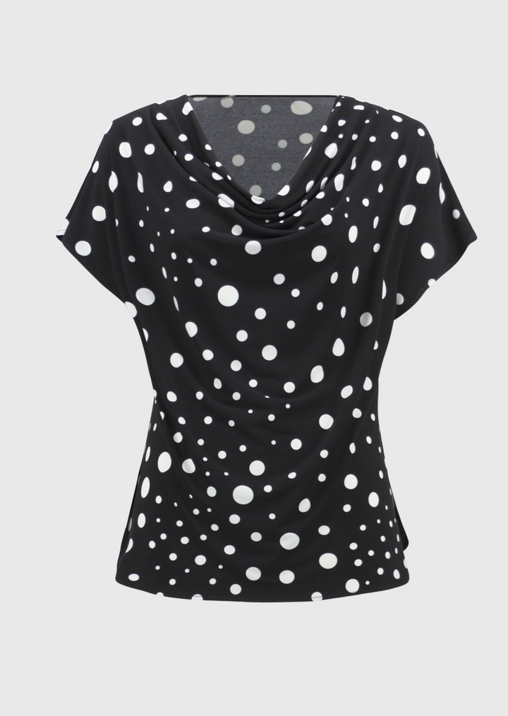 Joseph Ribkoff - Silky Knit Dot Print Short Sleeve Top