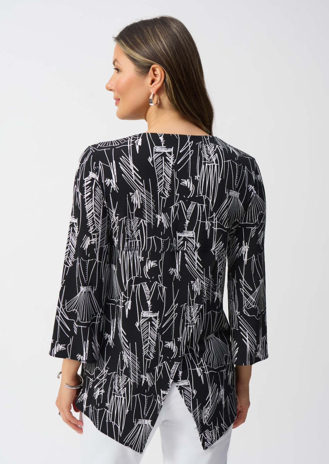 Joseph Ribkoff - Conversational Print Fit and Flare Tunic