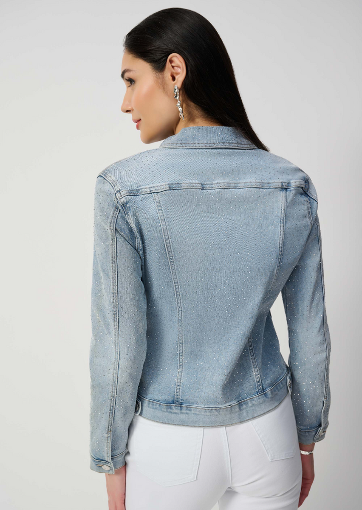 Joseph Ribkoff - Fitted Rhinestone Denim Jacket