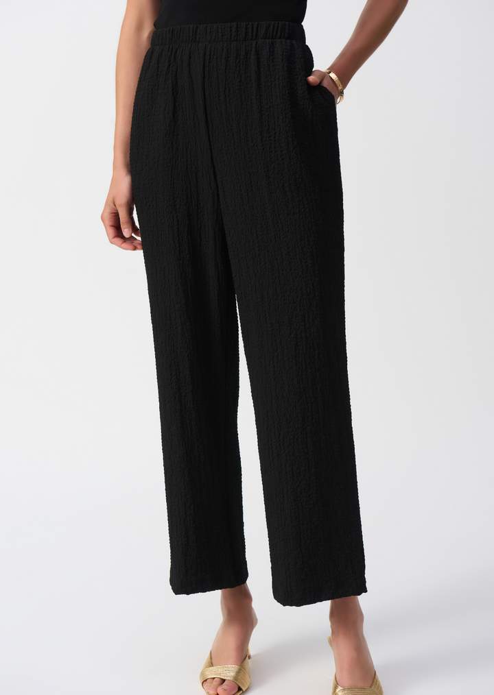 Joseph Ribkoff - Seersucker Wide Leg Pull-On Pant