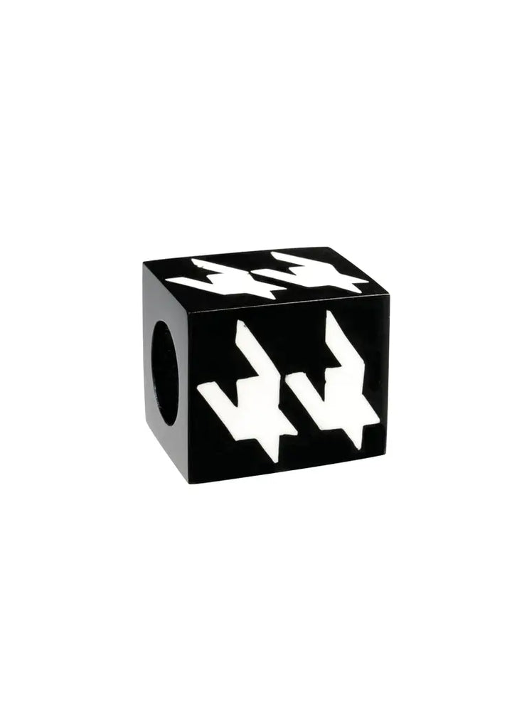 Zsiska - Houndstooth Cube  Bead