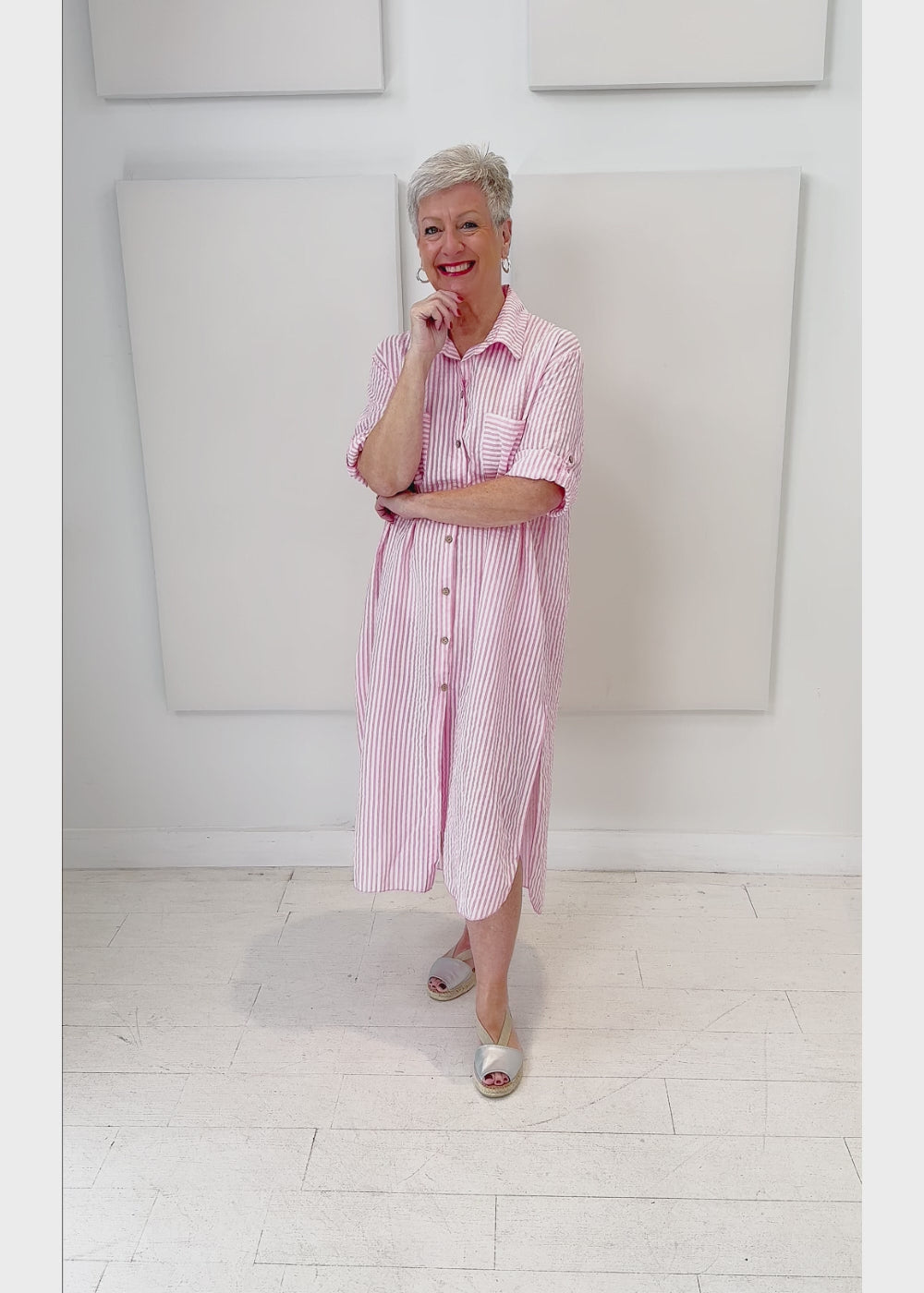 Catherine Lillywhite's - Seersucker Shirt Dress