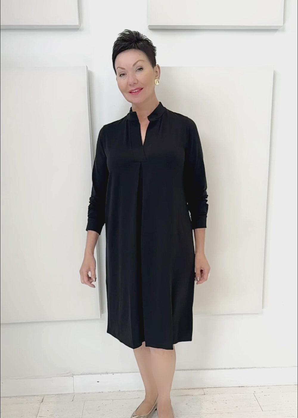 Eileen Fisher - Collar Henley Dress