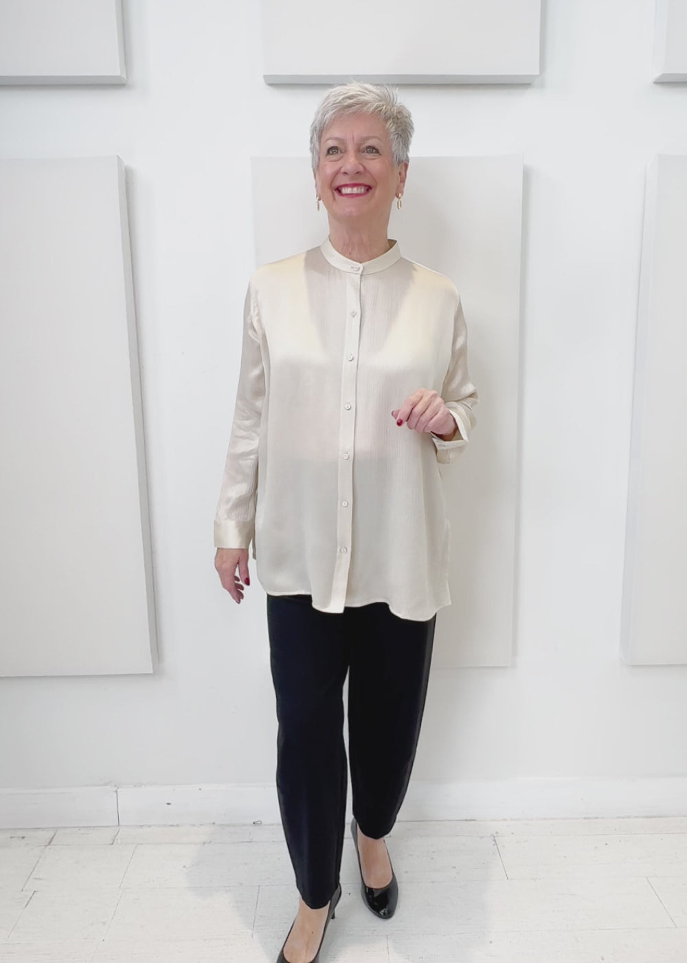 Eileen Fisher - Silk Collar Shirt