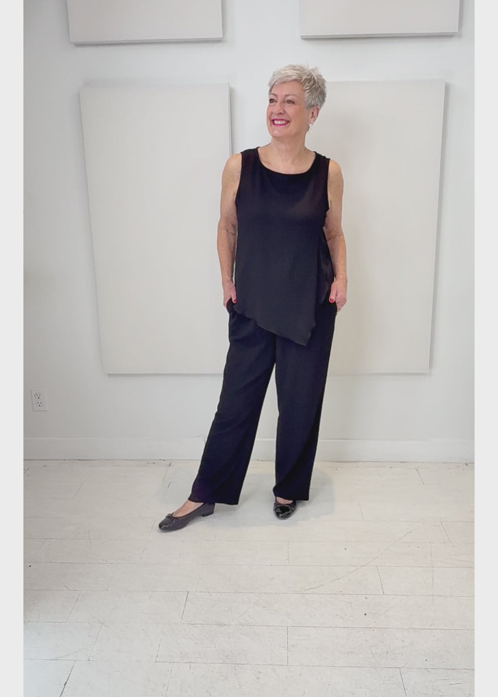 Joseph Ribkoff - Seersucker Wide Leg Pull-On Pant