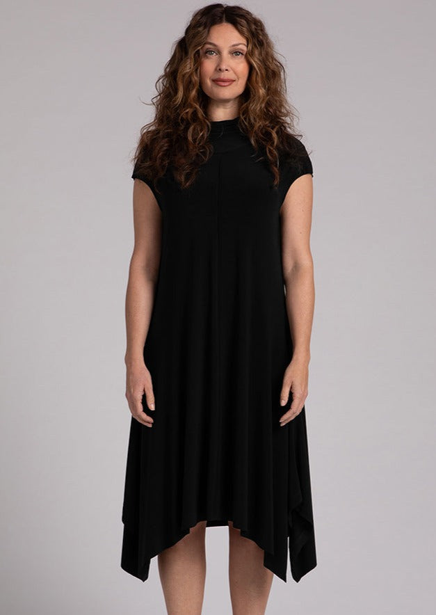 Sympli - Flounce Funnel Neck Dress